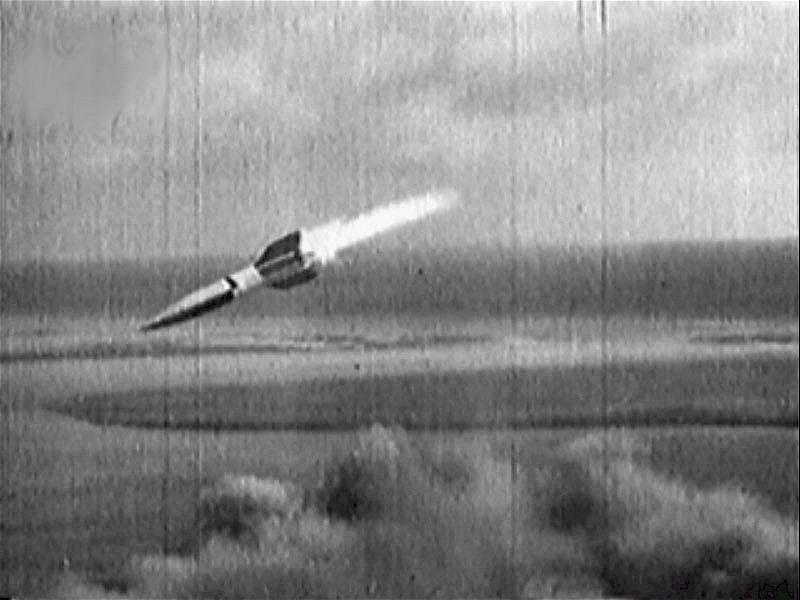 V2 Rocket Single stage rocket - used alcohol and liquid oxygen as propellant Successfully tested first 1942 by Germany: flew 120 miles Hitler assigned high priority to V2 By end of WWII, Germany had