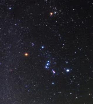 False-color of CO emission from Orion molecular