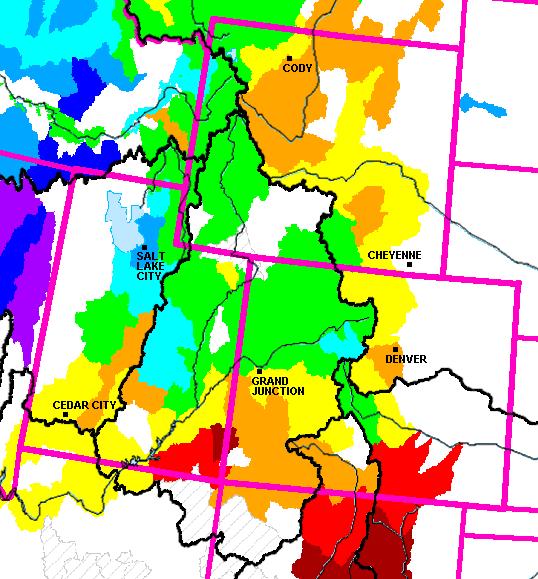 Water Supply Outlook for the 2006 runoff Season Source: Wyoming Water Resources Data System and USDA Natural Resources Conservation Service Overall, water supplies across the region are projected to