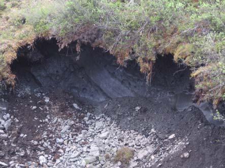 Permafrost tends to mimic surface topography large river