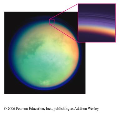 14 Titan s Atmosphere Haze layers extend ~100 km above