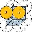 In a simple cubic lattice, the particles are located only at the corners of the cube and touch each other along the edge. Let the edge length of the cube be a and the radius of each particle be r.