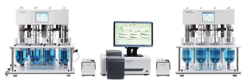 Agilent provides all components of this dual apparatus, multicell system, including the 708-DS and 709-DS Dissolution Apparatus, pumps, Cary 60 UV-visible Spectrophotometer and WinUV software. 5.