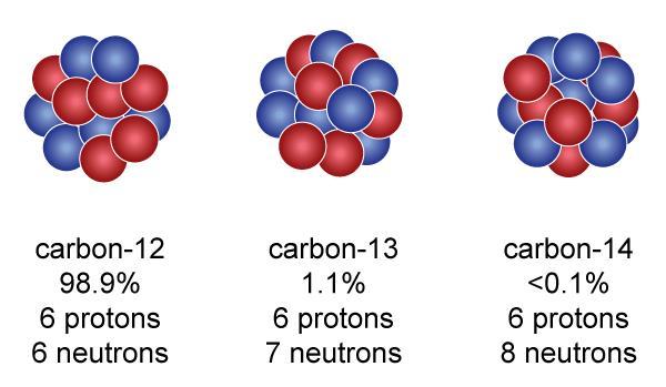 Atoms of the same element can have different