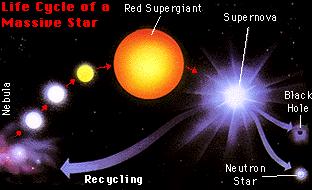 Supernovae An enormous shock wave caused by the outer layers of a star falling rapidly inwards Much of the surface of the star will be torn away in a massive