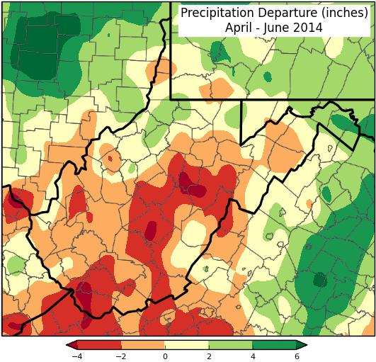 Precipitation values for the year were near normal and balanced geographically and temporally even though there were areas that were seasonally drier and