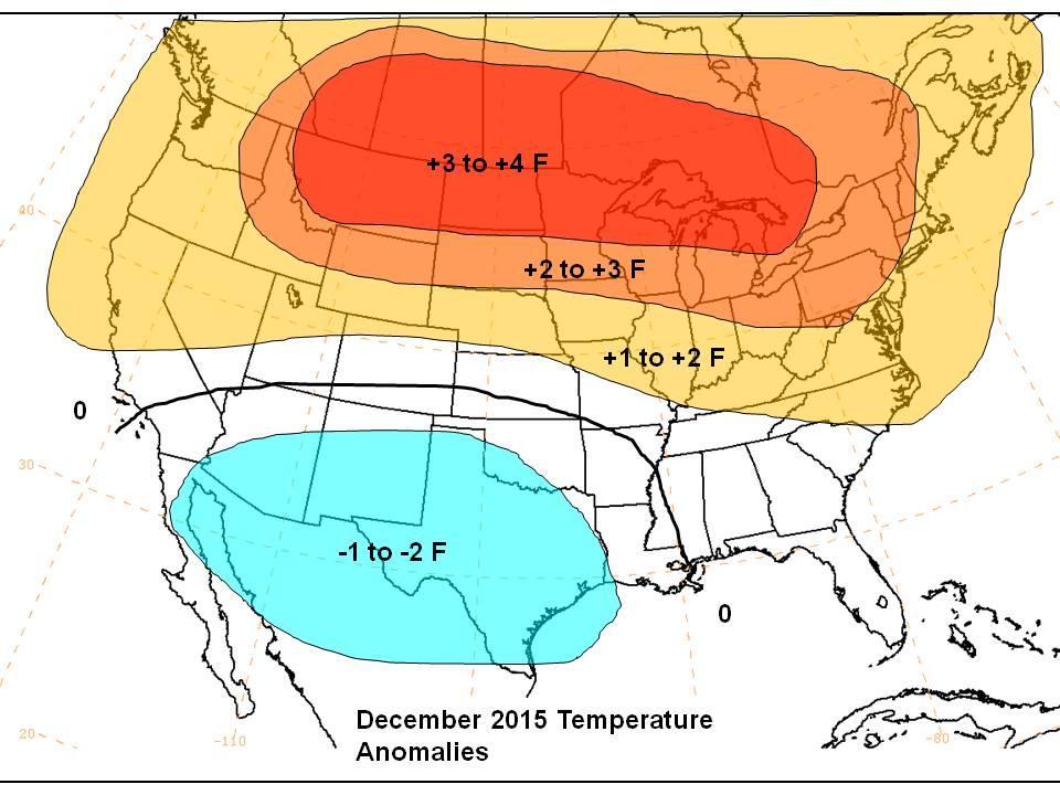 Maps December 2015 Temp Anomalies January 2016 Temp Anomalies December will likely be the warmest month of the 3.