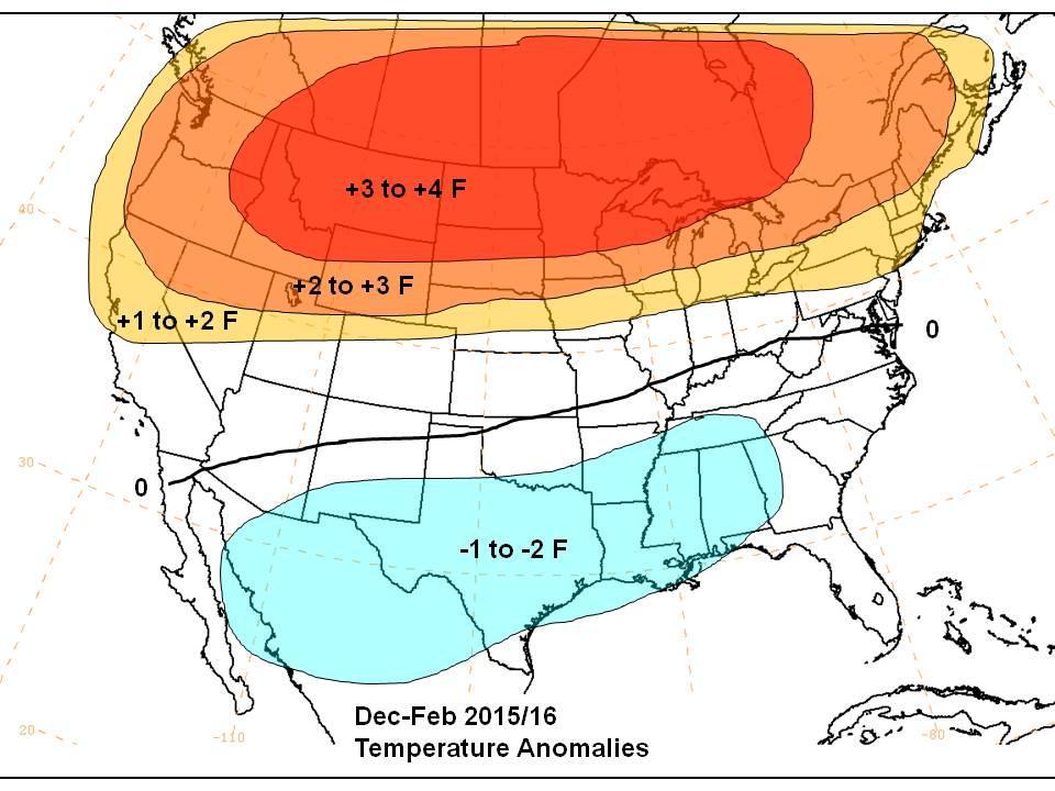 Overall I am forecasting a warmer than normal winter for the north and cooler than normal for the south, but for no where to see an extremely cold