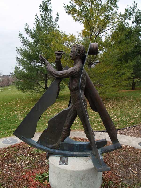 Joseph Nicollet Sculpture at Gustavus Adolphus College, St. Peter, Minnesota On the campus of Gustavus Adolphus College a sculpture of Joseph Nicollet stands. A few things about this.