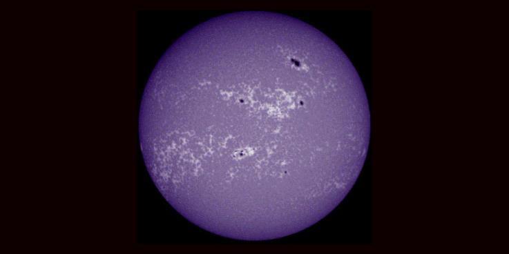 FIGURE 15.18 Plages on the Sun.