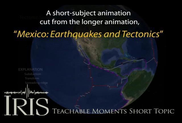 Animation of the regional tectonics of SW Mexico.