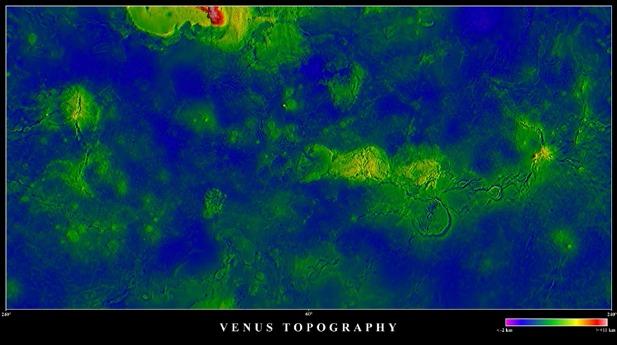 Venus Topographic map of Venus!
