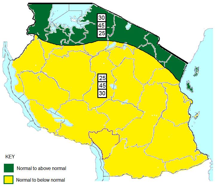 E: LIKELY IMPACTS AND ADVISORY The Masika rainfall season 2016 is expected to be normal to above normal rainfall over the Lake Victoria basin, north-eastern highlands and extreme northern coast.