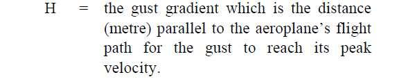 -Gust Gradient Length L/2 -Half length of Gust s