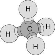 14 0 5 There are several different forms of carbon and many different carbon compounds. 0 5. 1 Figure 6 shows a 3D model of a molecule of methane (CH 4 ).