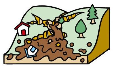 Mudslides are a mixture of soil, rocks and water that flow rapidly downhill