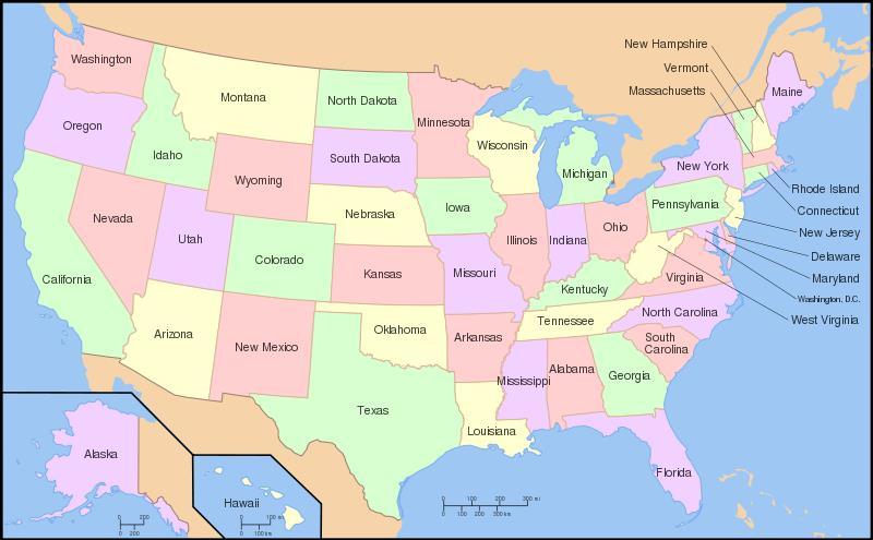 30. What kind of map is this? A. physical map B. political map C. time zone map D.