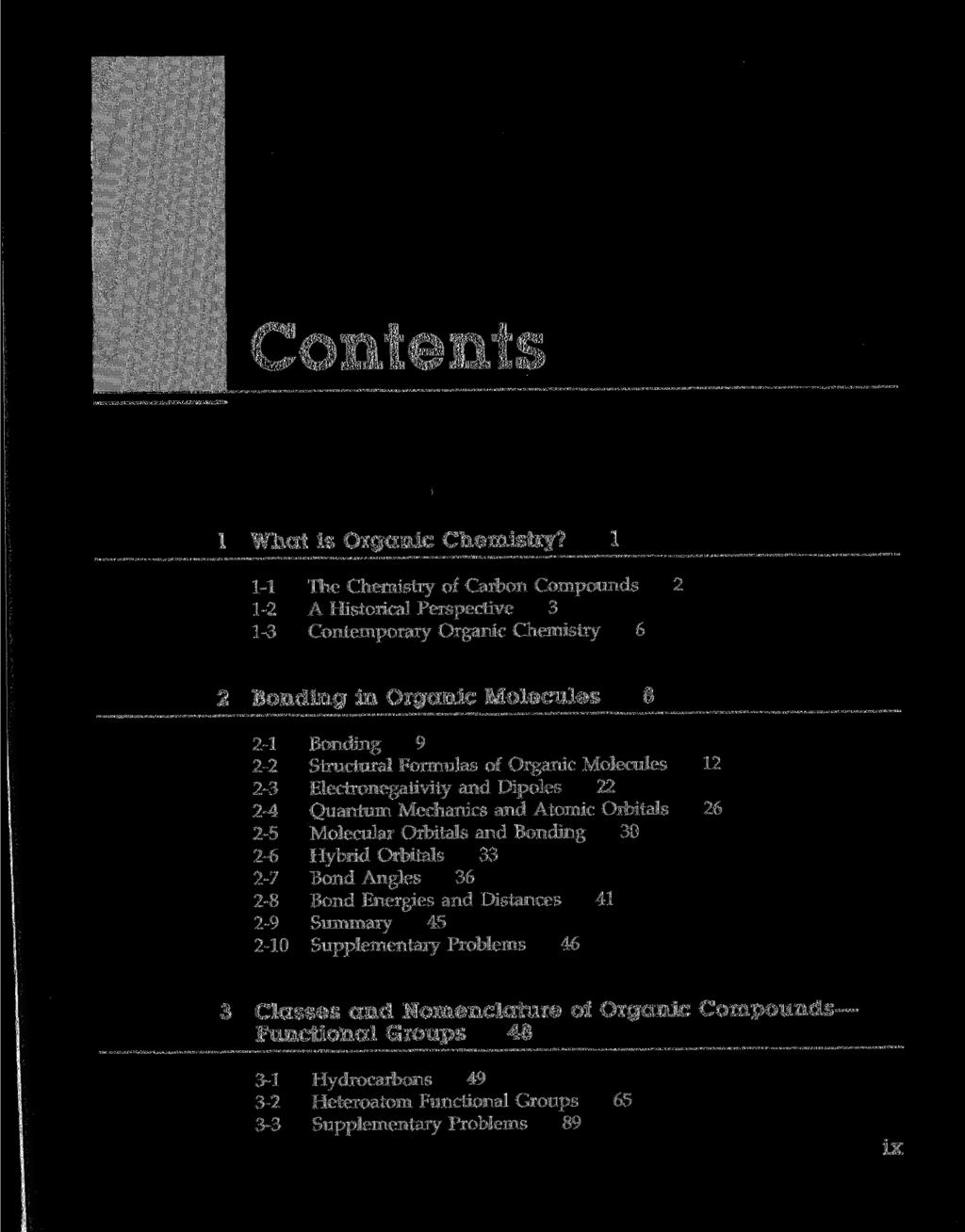 Contents 1 What is Organic Chemistry?