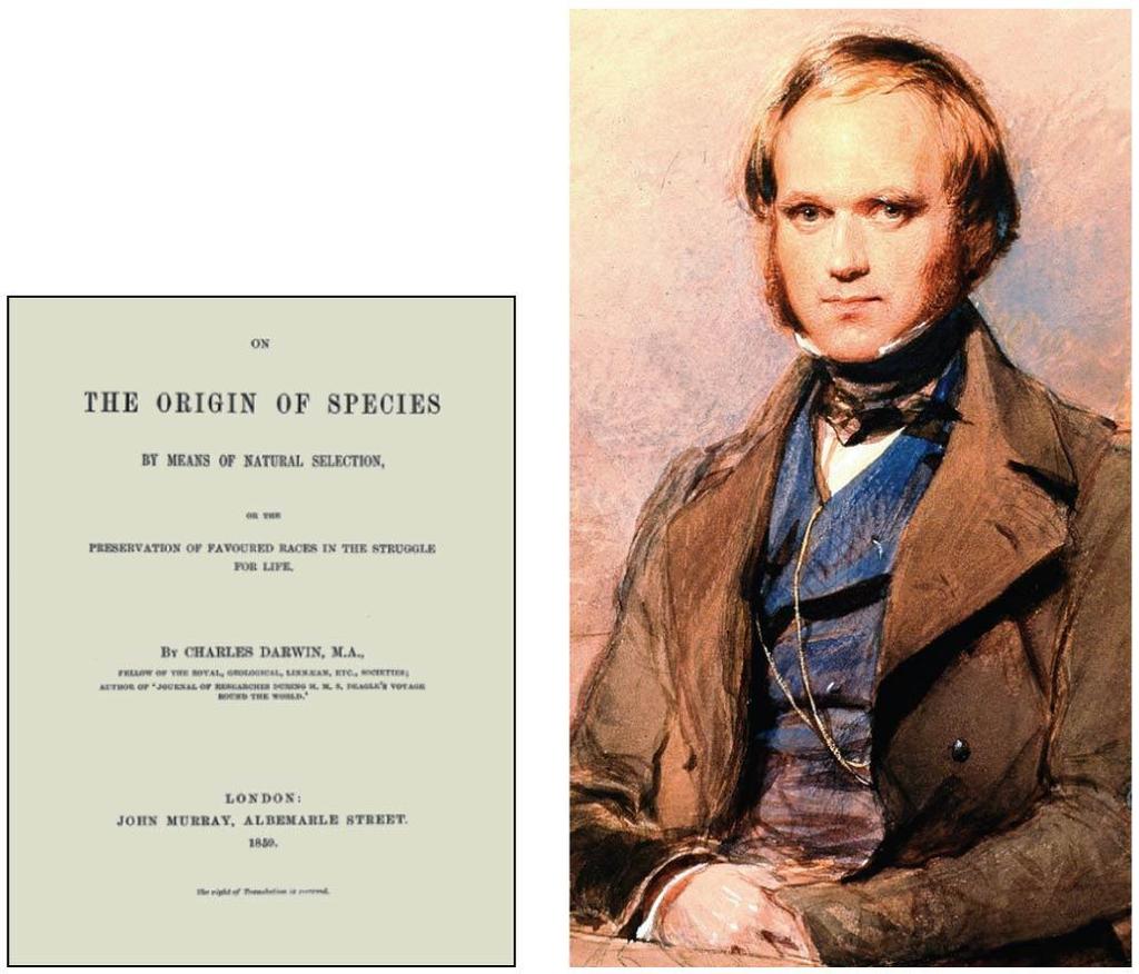 Charles Darwin and the Theory of Natural Selection Charles Darwin published On the Origin of Species by Means of Natural Selection in 1859 Darwin made two main points Species showed