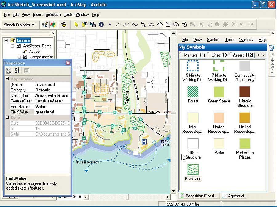 Heads-up Digitizing (ArcSketch) An add-on for ArcGIS that provides you with sketch tools to conceptualize and draw your