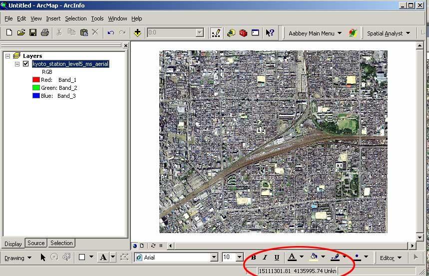 Case 2: Digitizing Unprojected images Before digitizing: check the coordination system of your image map. 1.