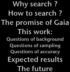 Outline Why search? How to search?