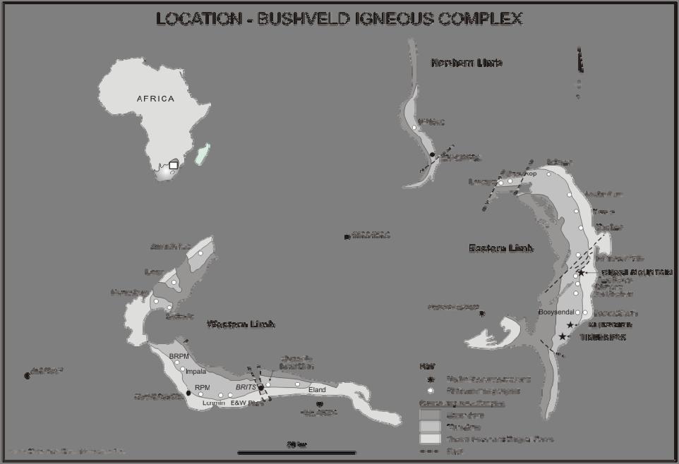 SOUTH AFRICA S BUSHVELD IGNEOUS COMPLEX The assets acquired in the Realm Resources transaction all occur within the Bushveld Igneous Complex ( BIC ), the geological feature that hosts more than 85%