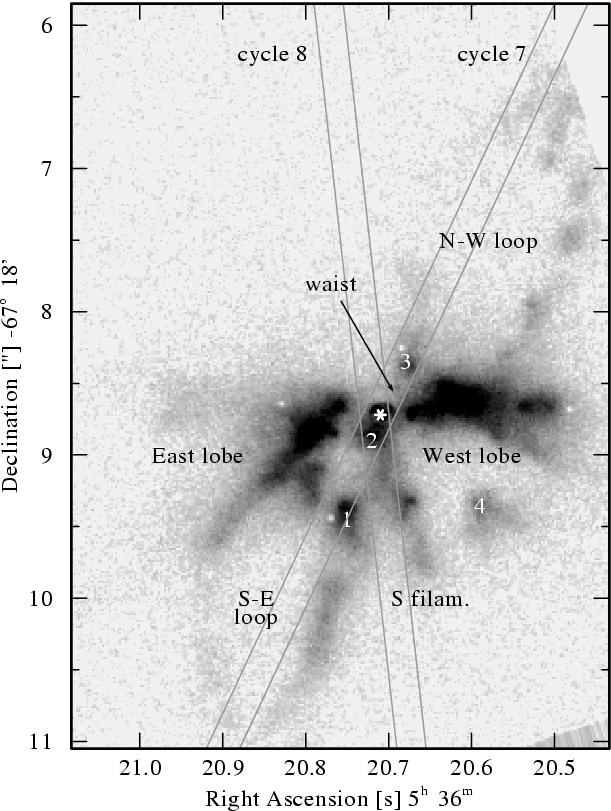 From Hamann et al. (2003) LMC N66(=WS35) Pena et al. found that the central star of LMC N66 was much brighter at UV wavelengths than in 1983.