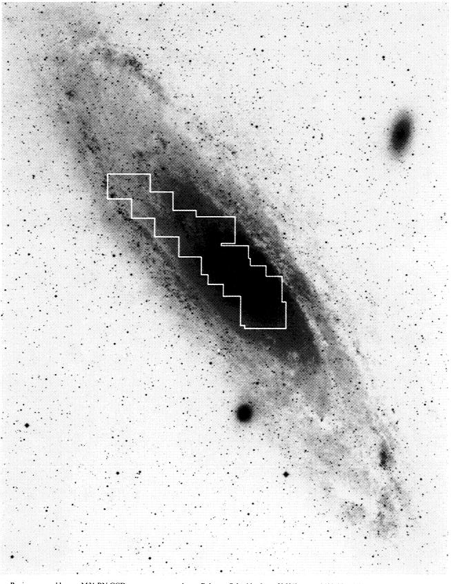 Ciardullo et al. (1989a) detected 429 PNe in the bulge of M31, of which 104 were in the first 2.
