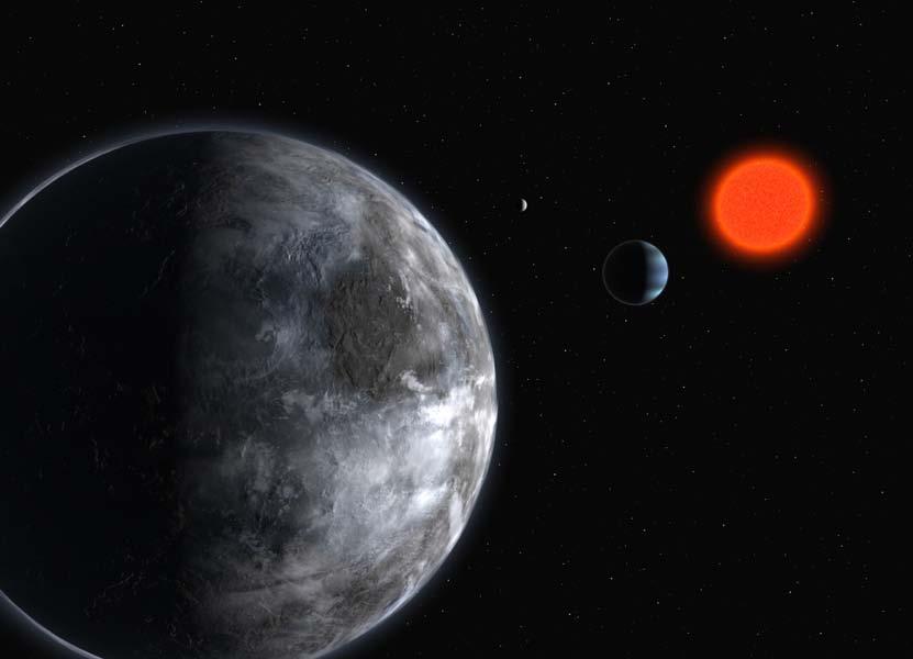 Two super-earth (5-7 MEarth) in a 4-planet system