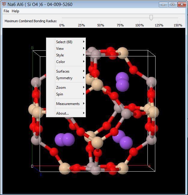Making Adjustments to the 3D Display The Selection Halos option allows the selected atoms to be highlighted in a display of all atoms.