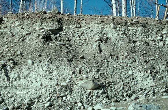 is sorted vertically by size, glacial till is unsorted Sediment Deposited by Water or Wind