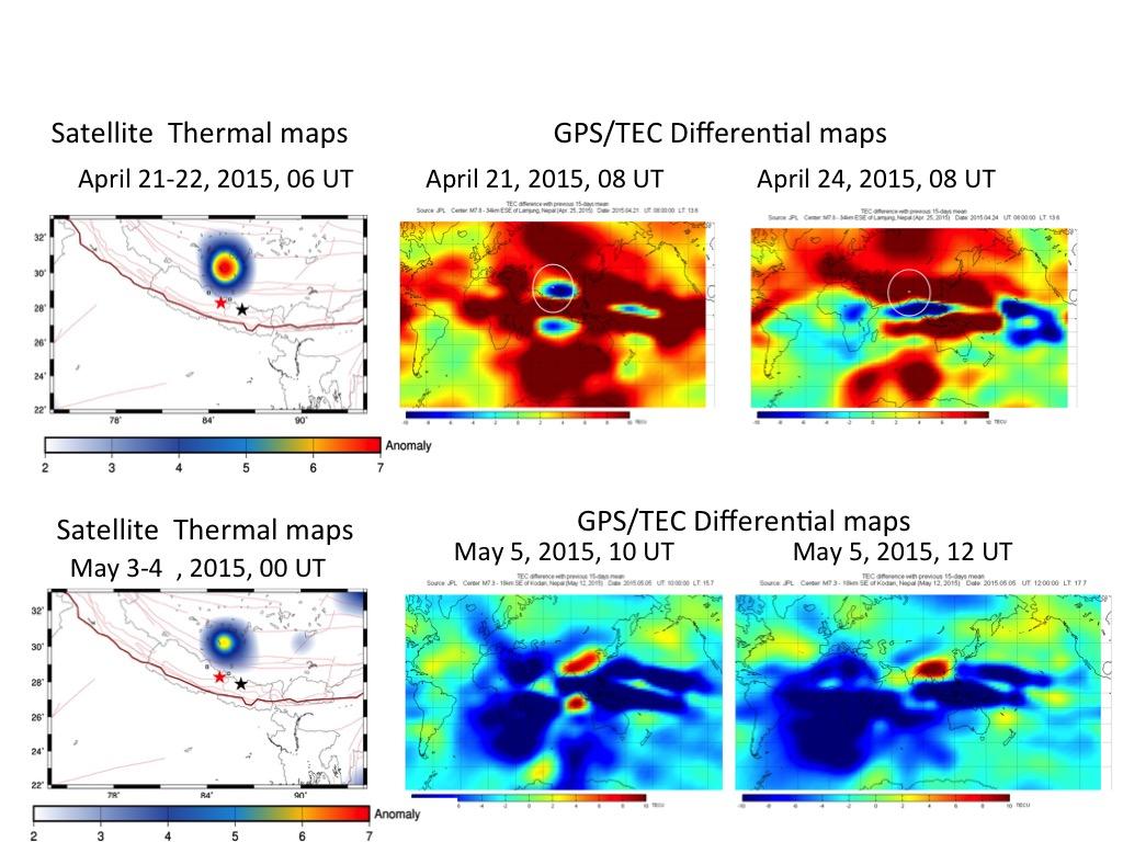 Figure 4. Satellite Thermal and GIM GPS/TEC spatial analysis. Top panel: M7.