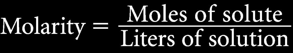 often use moles to measure concentration.