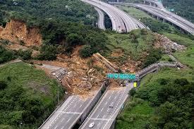 Mass Wasting Landslides and mudslides involve the downslope movement of large amounts of rock and soil,