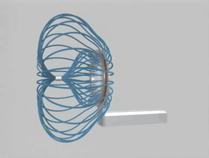Whether we are moving the magnet into the coil or out of the coil, we see that the total magnetic field is such that the magnetic field lines tend to get hung up momentarily in trying to move
