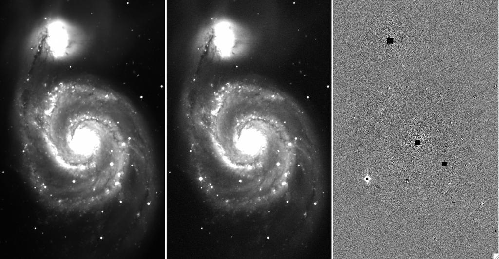 SN 2011dh (PTF11eon) in Messier 51 Reference image = co-add of 20 R exposures (pre-outburst) R