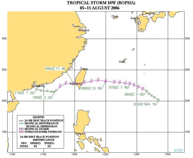 TROPICAL STORM (TS) W (BOPHA) First Poor:
