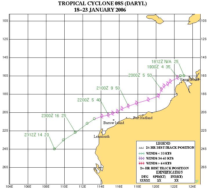 TROPICAL CYCLONE (TC) S (DARYL) First Poor: Z JAN First Fair: Z JAN First TCFA: Z JAN
