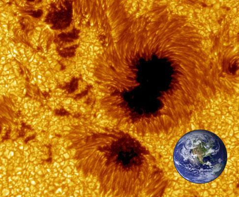 Sunspots have a cycle of about 11 years.