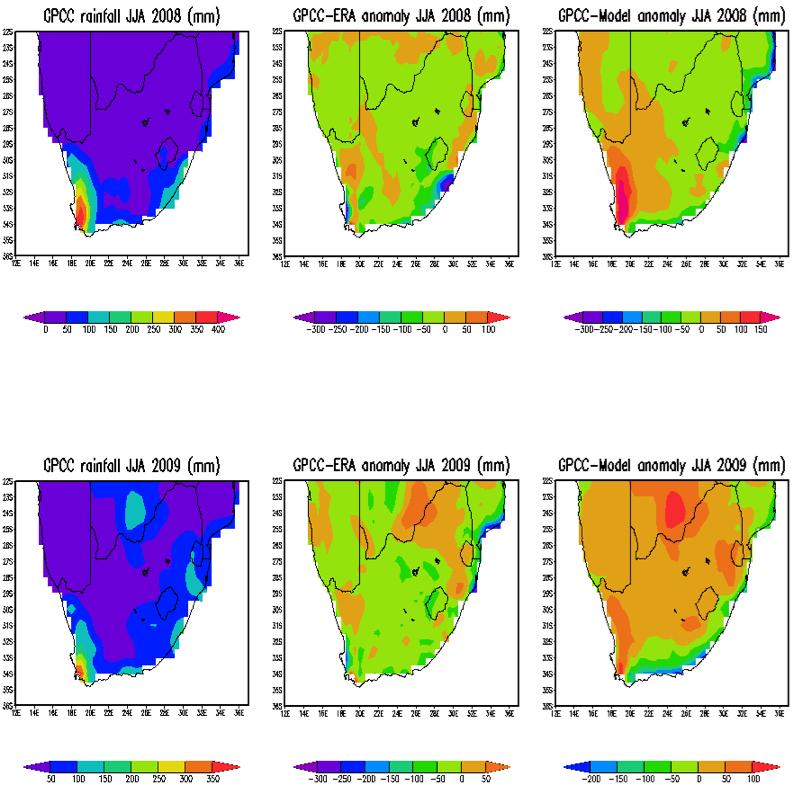 Rainfall JJA anoamly Seasonal variability ERA downscaling has a generally wetter bias Smaller magnitude of the bias than in ERA