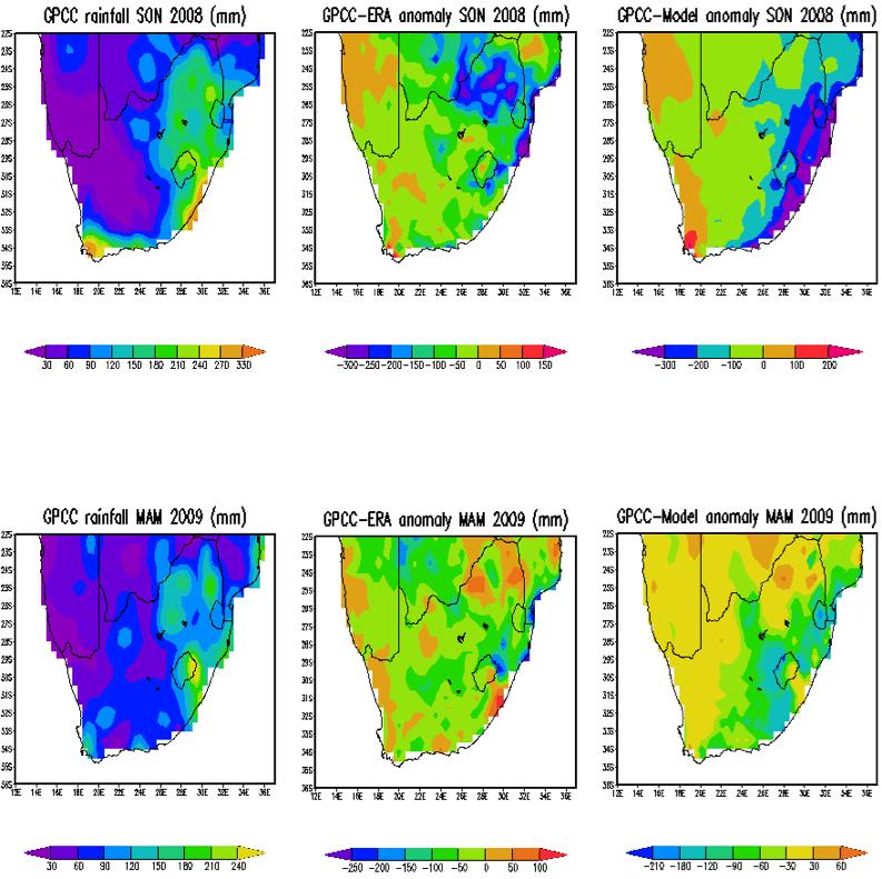Rainfall Larger biases in SON ERA downscaling has a generally wetter bias Dry bias over western parts and