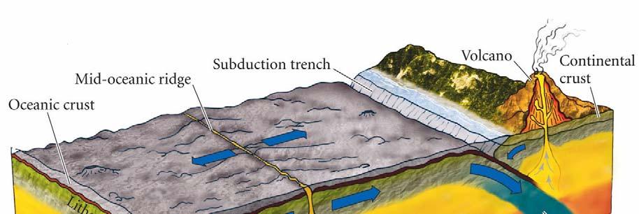 Plate tectonics Lithosphere rides on athenosphere Convection cells