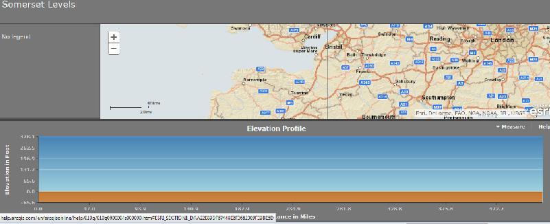 Share option Click to find the elevation profile web application Map Elevation profile box Measure tool Click on the Measure tool (towards the bottom right of the screen).