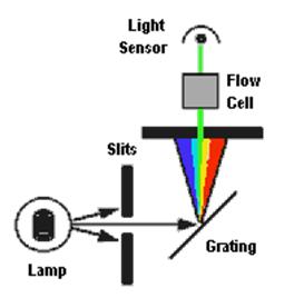 Spectrophotometric Detector Lamps: deuterium, xenon, tungsten Monochromator Detector Photodiode array spectrometric detector variable wavelength