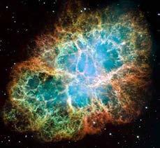 When you let go of a rubber ball, it suddenly springs back to shape. But in a supernova, when the crushed star springs back, it keeps expanding. It hurls matter into space in a brilliant explosion.