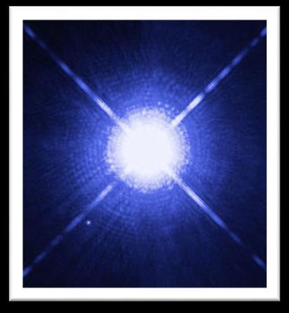 Main Sequence Stars... The blue, white, hot core is left behind causing a white dwarf.