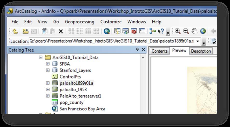 folder by right-clicking and selecting Refresh), and drag it over to your Tutorial_Data folder in the catalog tree (fig. 15). Figure 15 50.