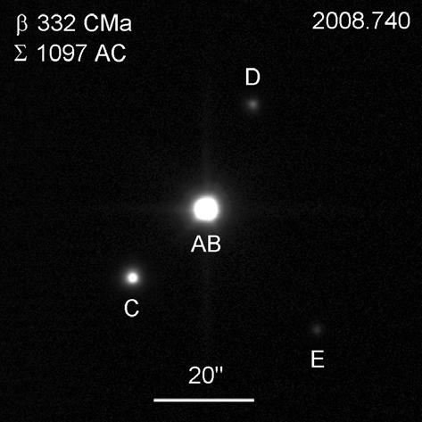 Page 140 Figure 5: Wide field image of the multiple system BU 332 in Canis Maior (32 frames x 0.5 sec).