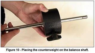 You can now use the set screw in the counterweight to hold the counterweight in place up and down the balance shaft.